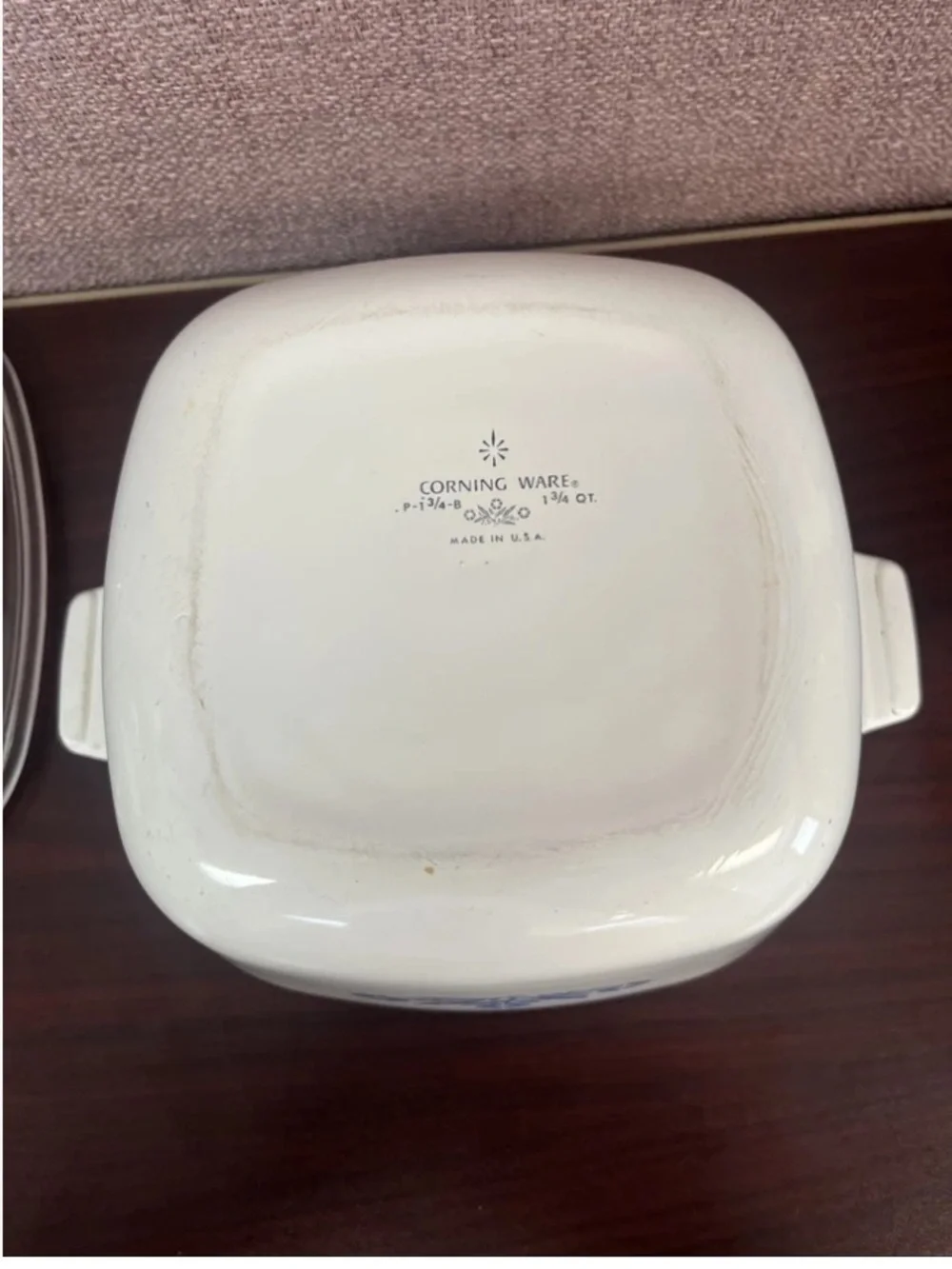 Vintage 1960s CORNING WARE Blue Cornflower   Casserole Dish w/ Pyrex Glass Lid
